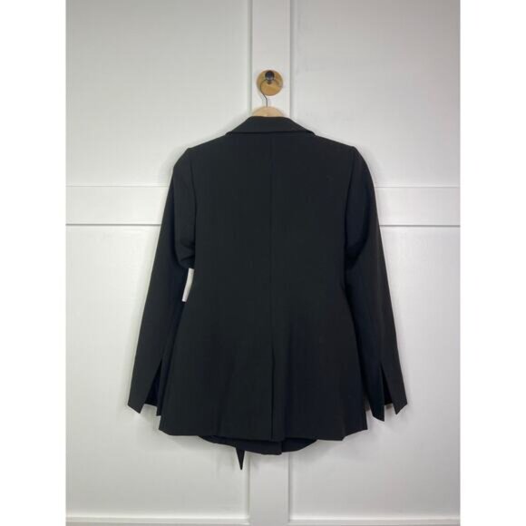 NWT Good American Tie Waist Oversized Black Blazer Women's Size: Small - Picture 7 of 8